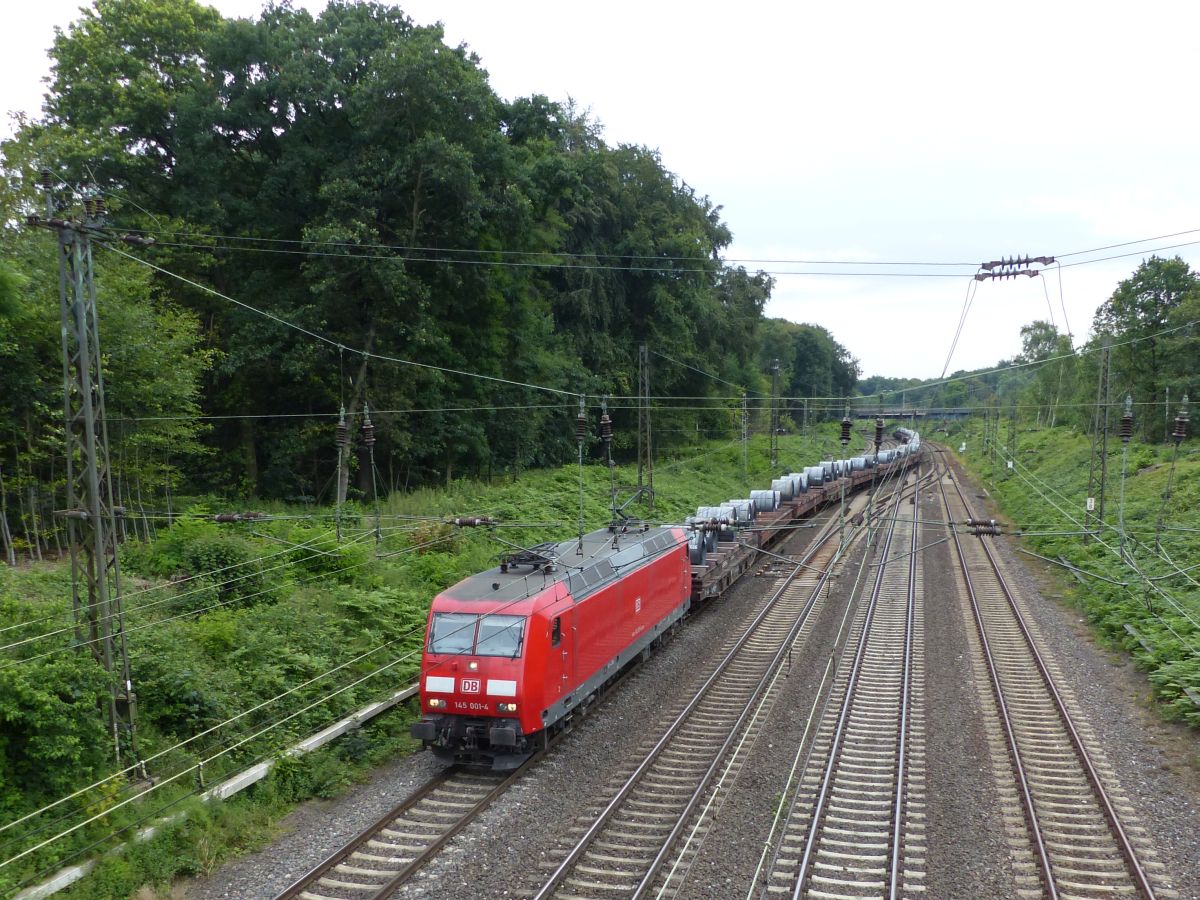 DB Schenker 145 001-4 Abzweig Lotharstrasse. Forsthausweg, Duisburg 08-07-2016.