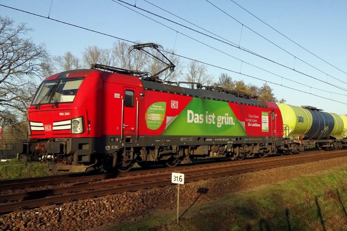 DBC 193 309 durchfahrt am 24 Februar 2021 Oisterwijk.