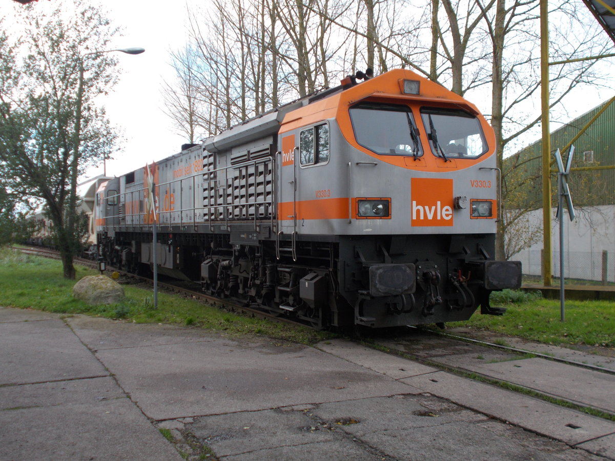 Der Hvle Tiger V330.3,am 27.Oktober 2017,im Grimmener Anschlu� Sch�tzenplatz.