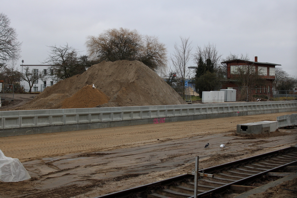 der neue Bahnsteig 6 in Warnemünde.19.01.2020