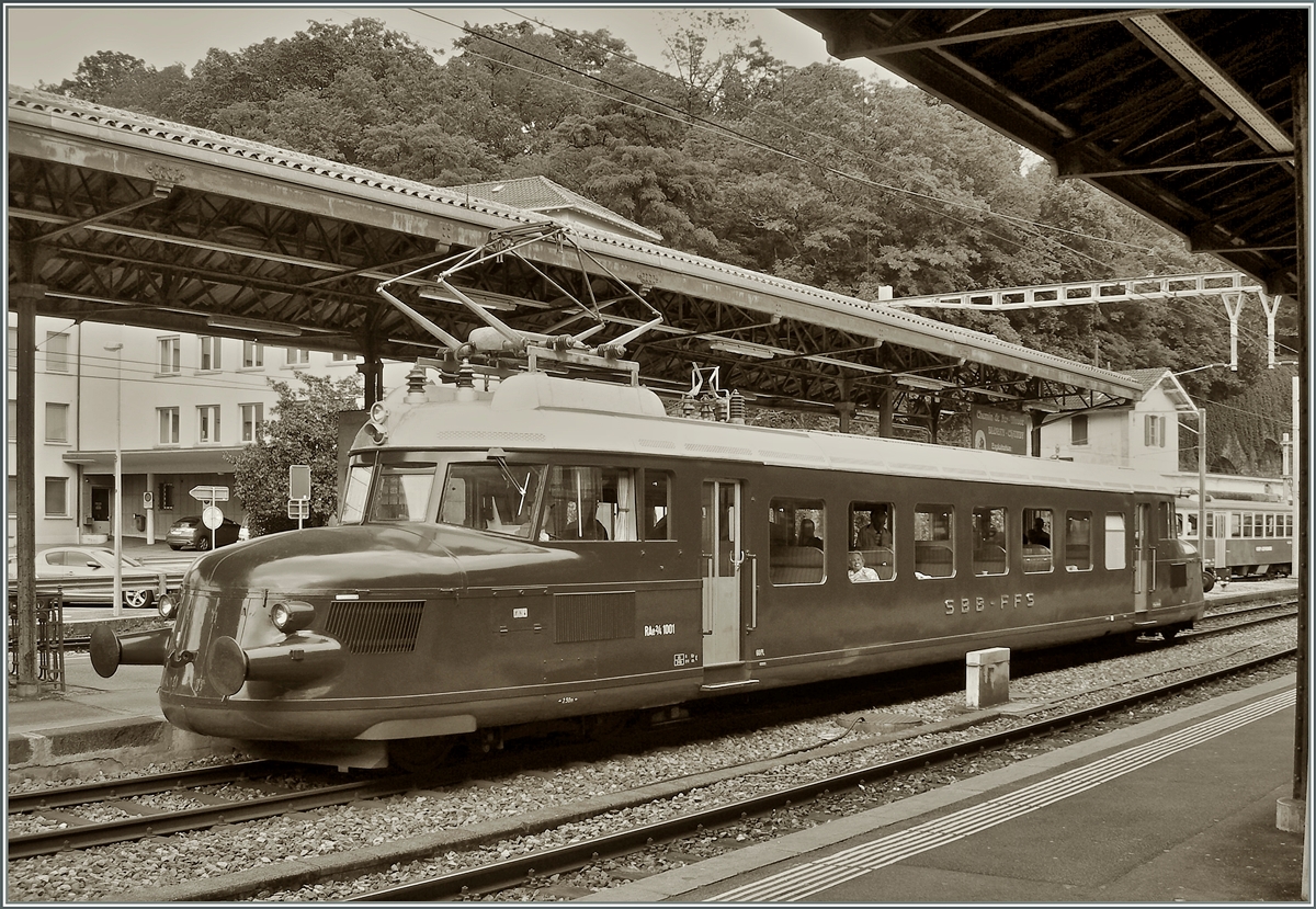 Der RAe 2/4 1001 in Vevey. 
12. Juni 2010