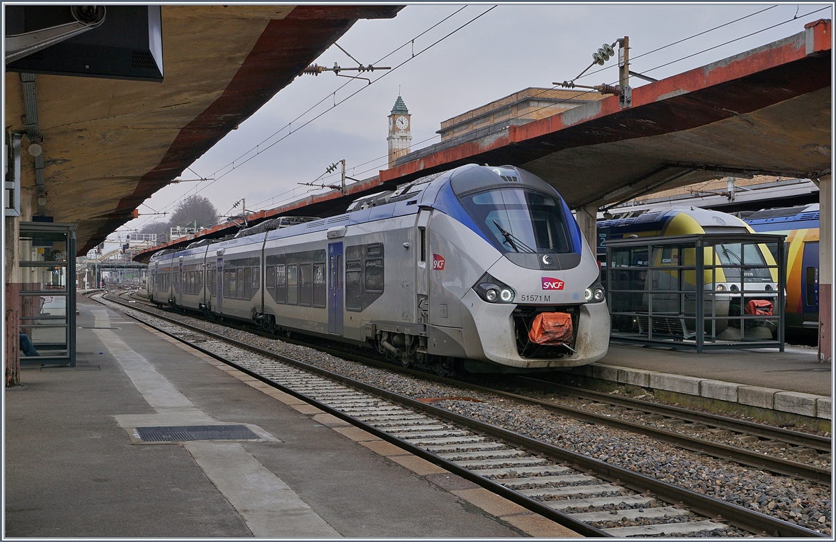 Der SNCF 51 571M in Belfort.  

11. Jan. 2019