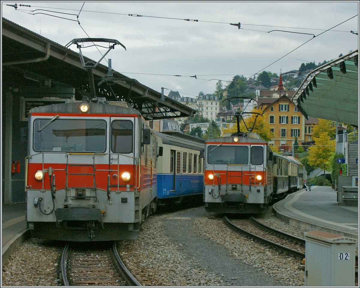 Die beinden von der MOB übernommen GFM / TPF GDe 4/4 in Montreux.
01. Okt. 2008