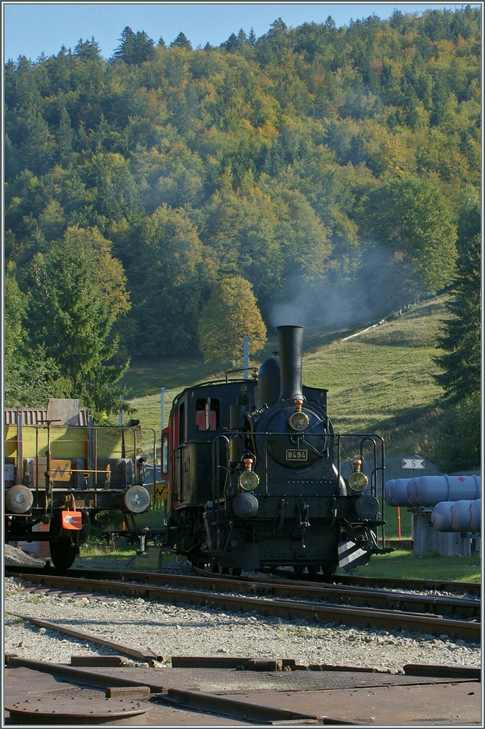 Die CTVJ E 3/3 8494 in Le Pont.
4. Okt. 2009 
