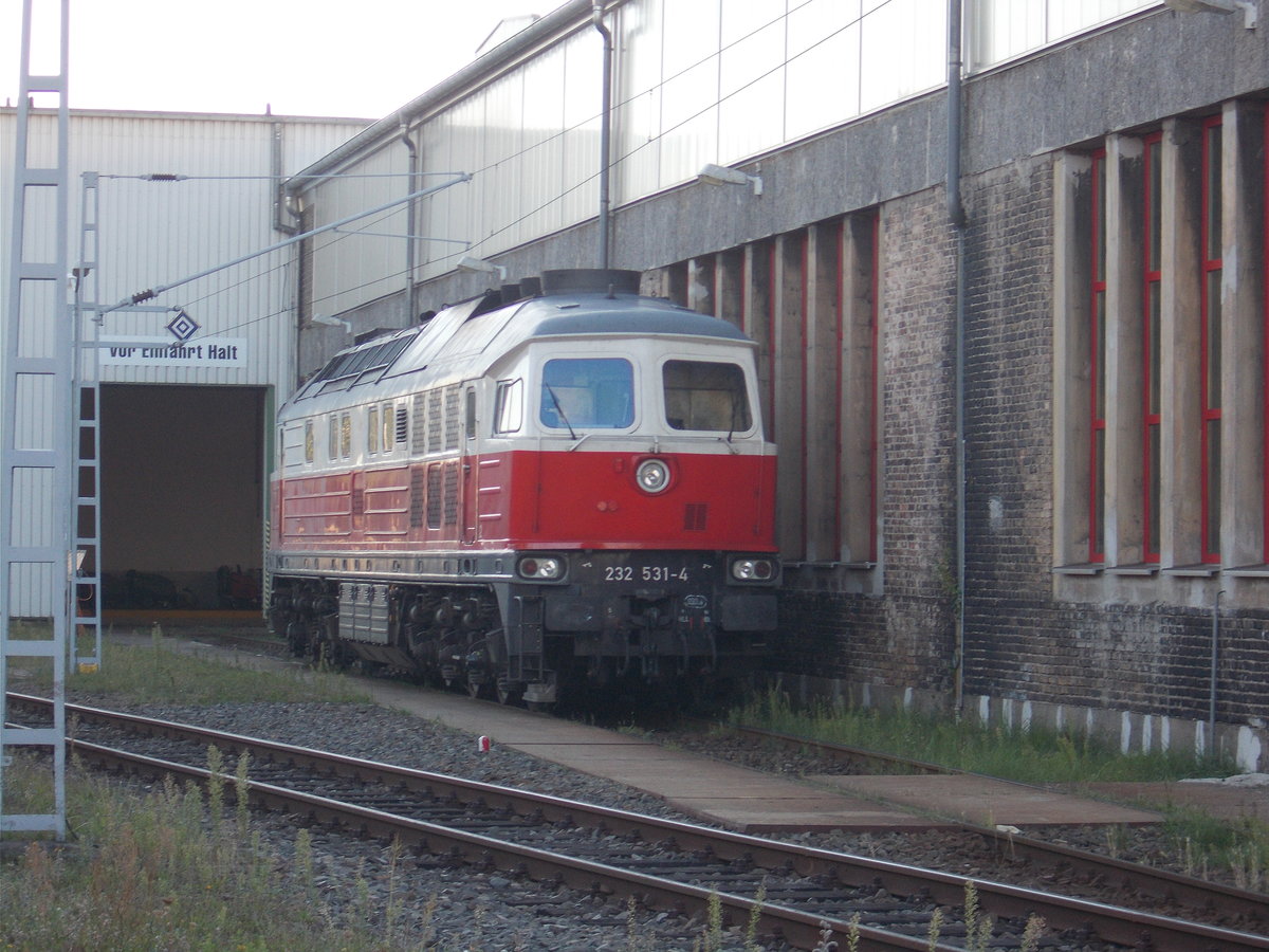 Die EWR Ludmila 232 531,am 25.August 2016,im Werk Seddin.