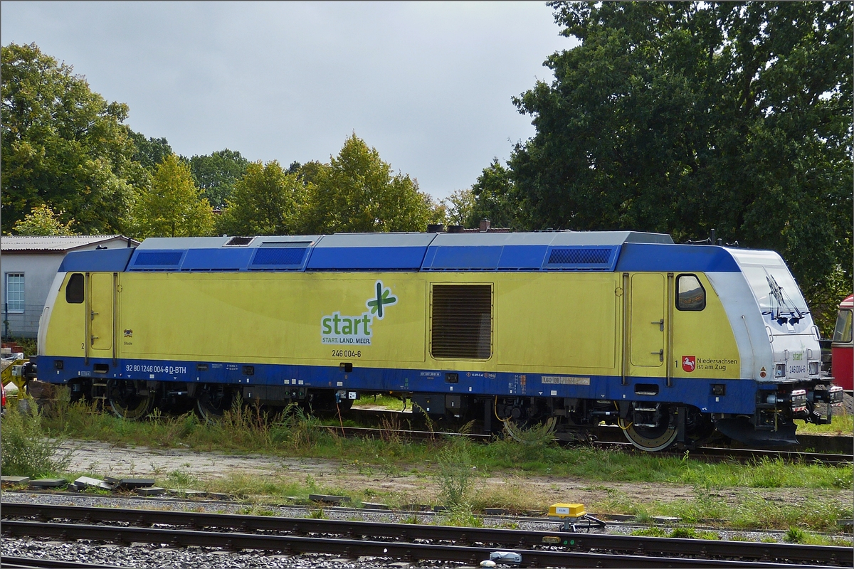 Diesellok Traxx P160 DE; 92 80 1246 004-6 D-BTH, BR 246; gebaut bei Bombardier im Jahr 2007 steht in der Abstellung von Bremervrde. 17.09.2019