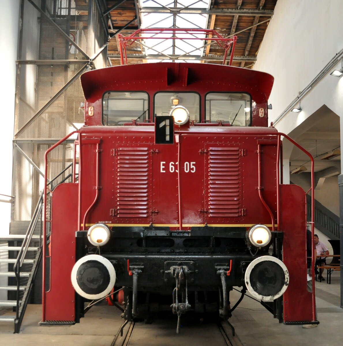 E 63 05 im Bahnpark Augsburg am 26.06.2022.