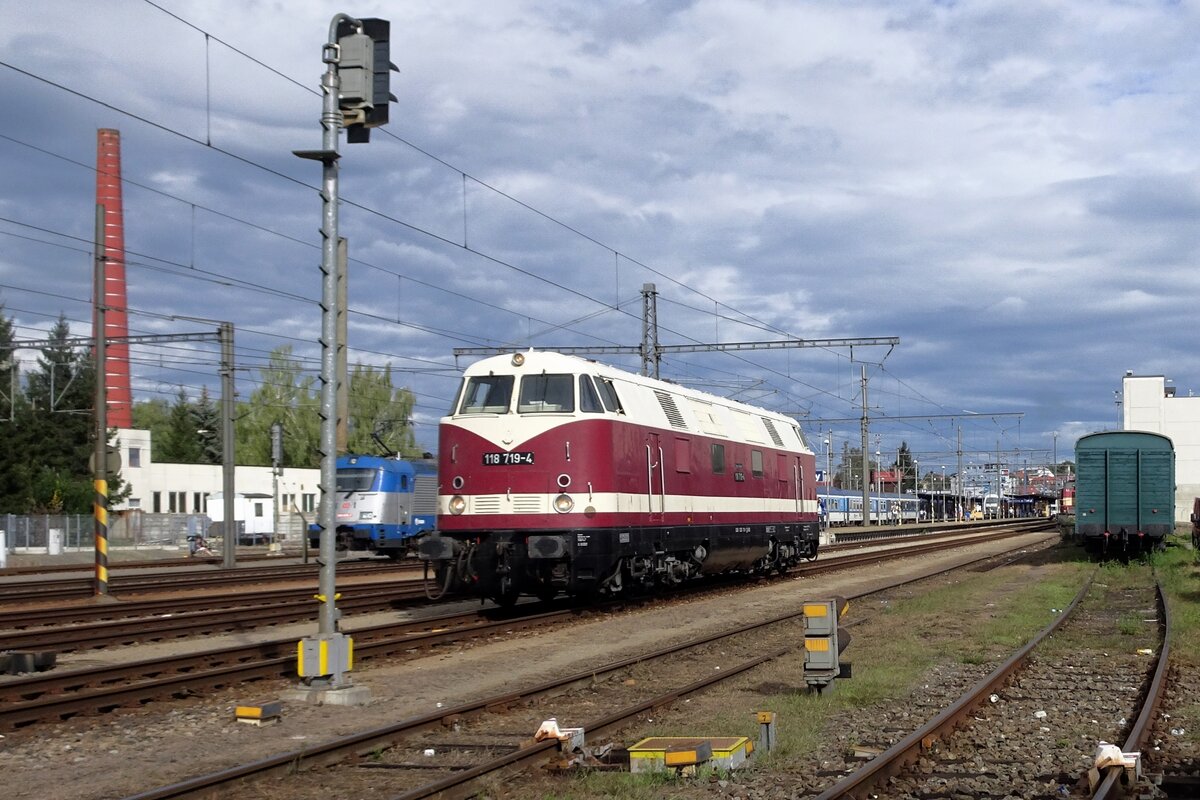 EBS 118 719 war eine von 17 Museumsloks und -Züge in benesov u Prahy am 11 September 2022.