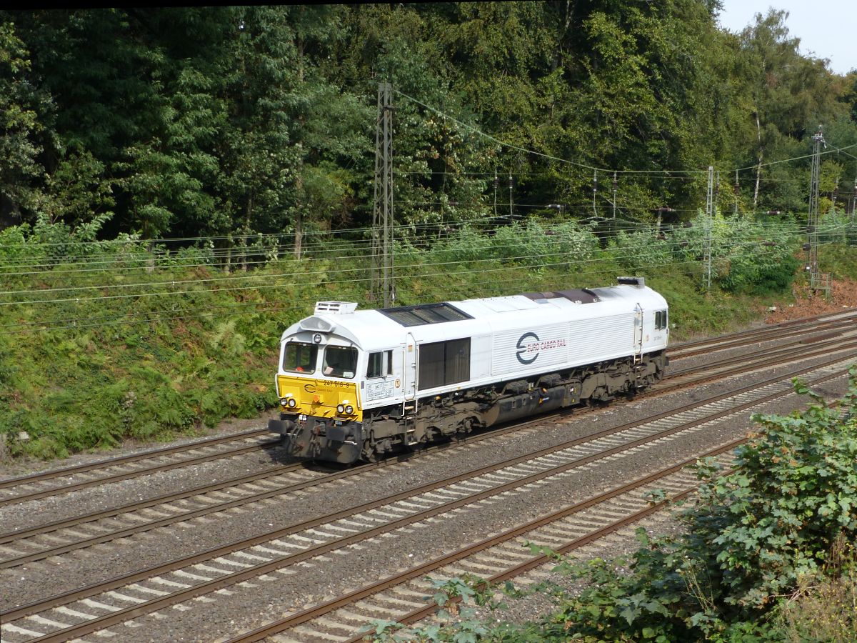 ECR Diesellok 247 016-9 Abzweig Lotharstrasse, Forsthausweg, Duisburg 22-09-2016.

ECR dieselloc 247 016-9 Abzweig Lotharstrasse, Forsthausweg, Duisburg 22-09-2016.