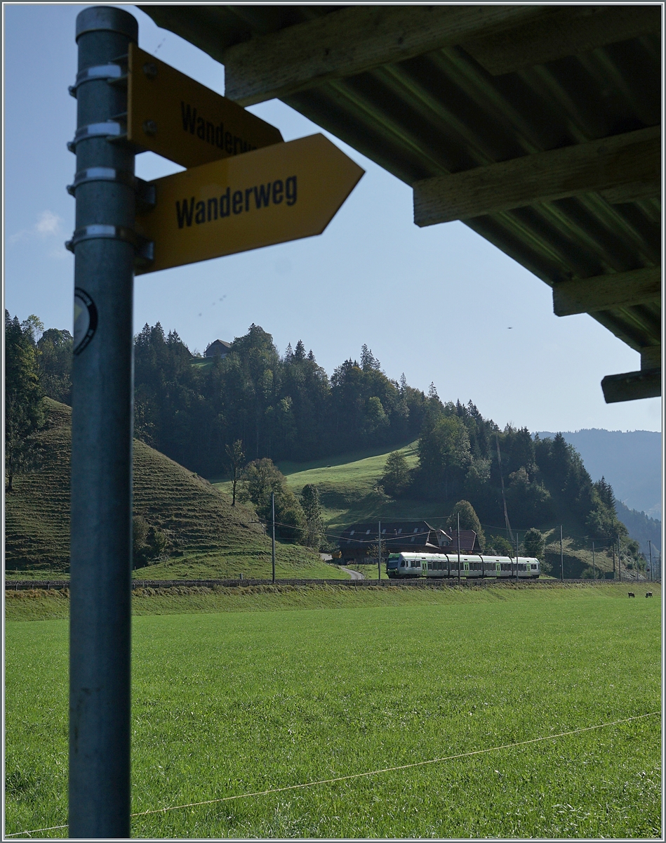 Ein BLS RABe 535 im Grenzgebiet Emmental/Entlebuch bei Trubschachen. 

30. Sept. 2020