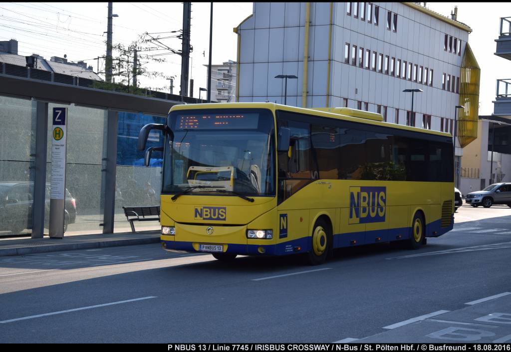 Ein IRISBUS CROSSWAY der Fa. N-Bus (St. Pölten) unterwegs auf der Linie 7745.