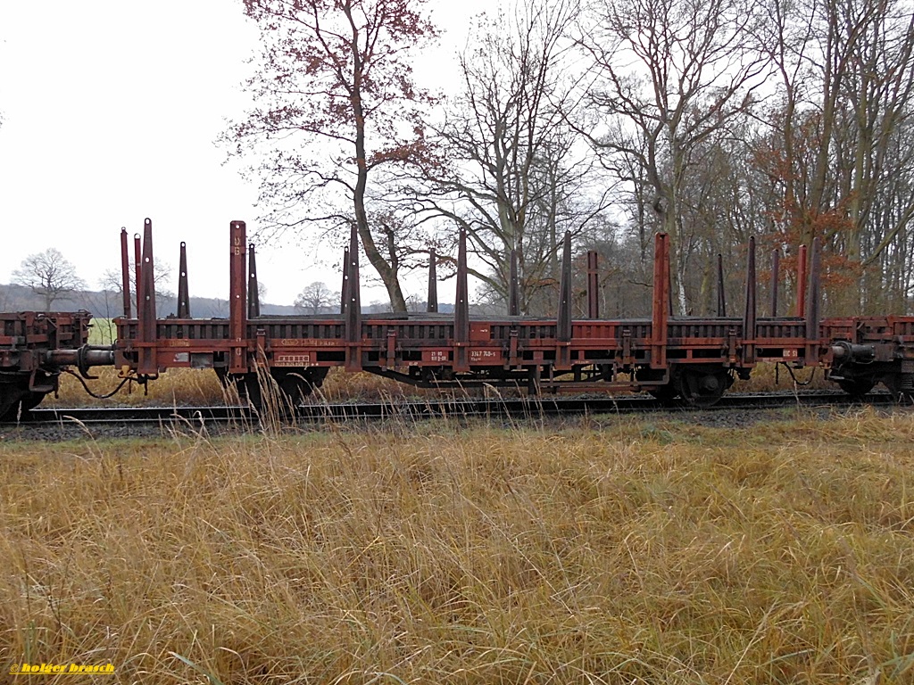 ein rungenwagen der gattung KBS 442 war zu sehen beim bf glinde,05.12.13