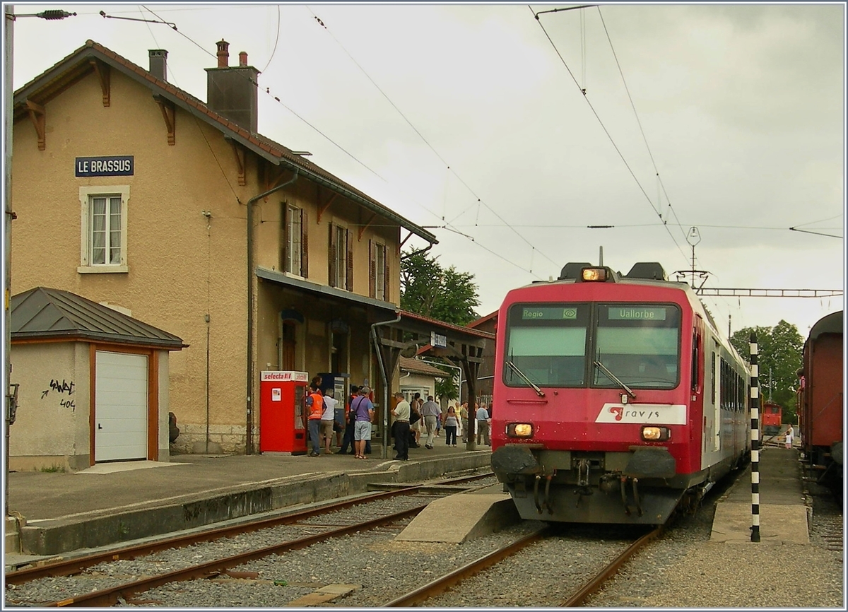 Ein Travys NPZ im alten Bahnhof von Le Brassus.
23. Juli 2006