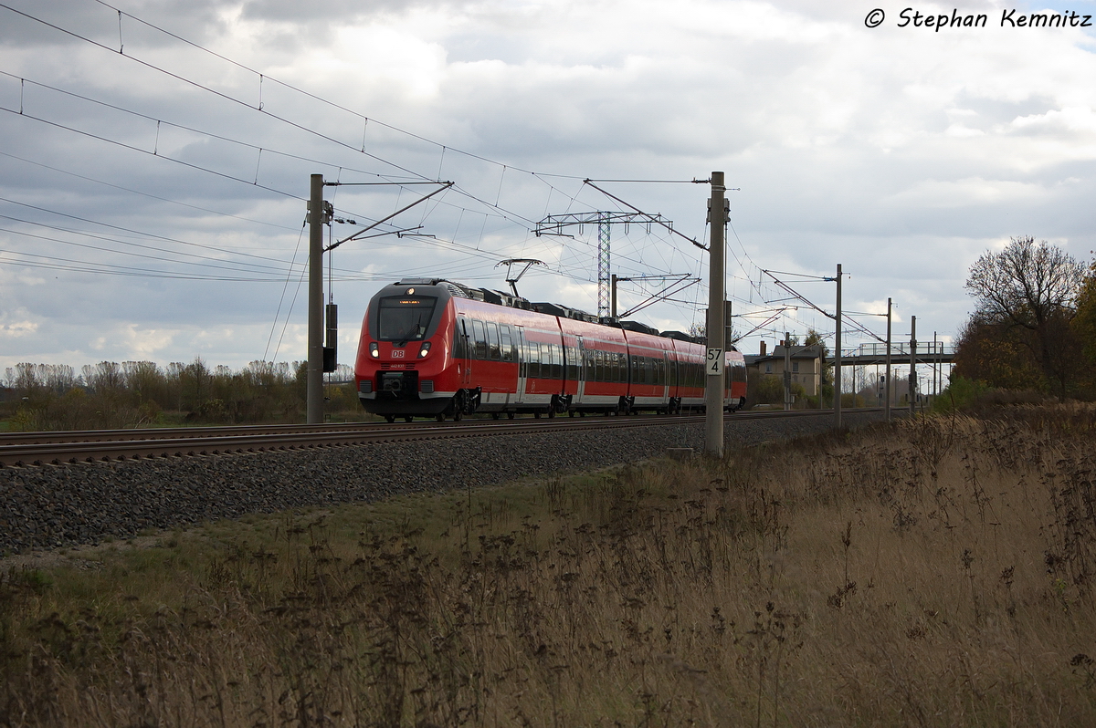 Ein weiterer Talent 2 war auf dem Weg nach Rostock. Es handelte sich um die 442 837-1 und fuhr als Lz durch Vietznitz. 29.10.2013