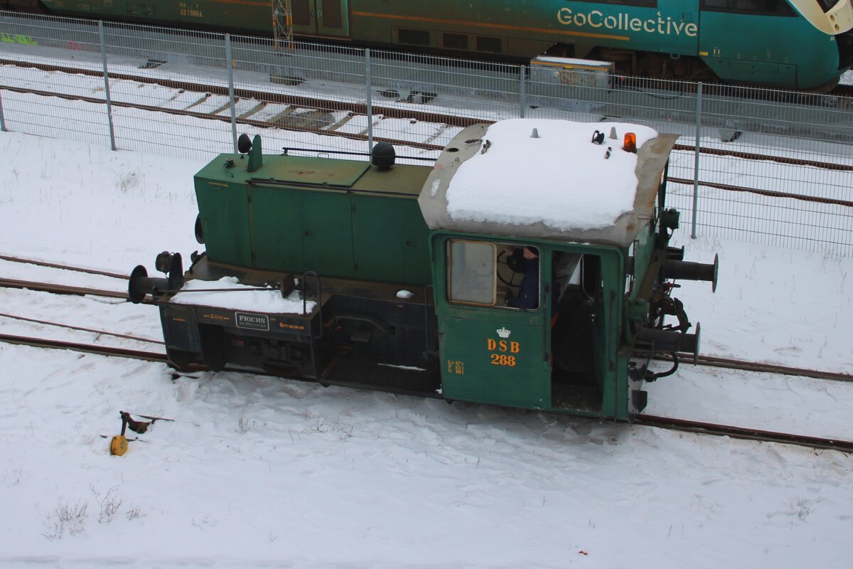 Eine kleine überraschung am 16 Februar 2026 in Odense mit Rangierbewegungen von der DSB Kóf 288.