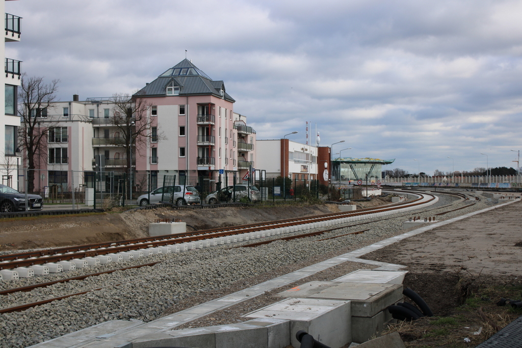 Einfahrtsbereich von Warnemünde am 01.03.2020