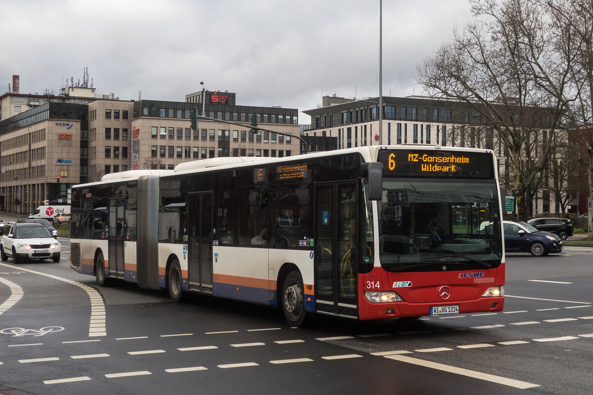 ESWE, Wiesbaden - Wagen 314 - WI-VG 1314 - Mercedes-Benz O 530 Citaro Facelift G (2011) - exMöbel Martin - Wiesbaden, 30.12.2021