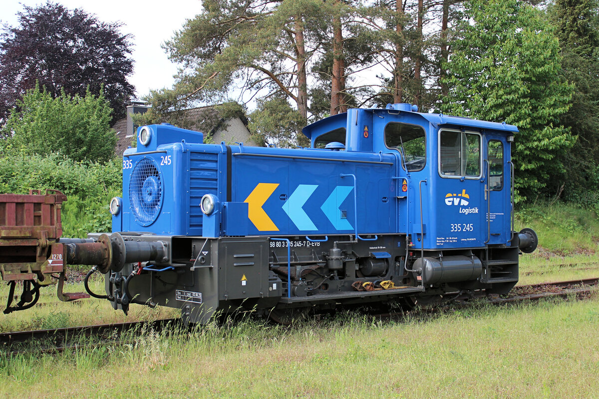 evb 335 245-7 am 20.05.2024 in Bremervörde, EVB Betriebshof.