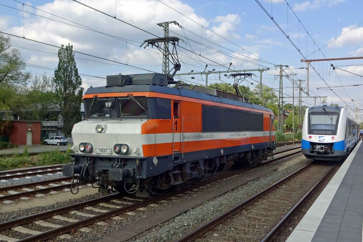Ex-LOCON 1837 steht am 5 Augustus 2019 in Bad Bentheim nach eintreffen mit ein Sonderzug nach Budapest. 