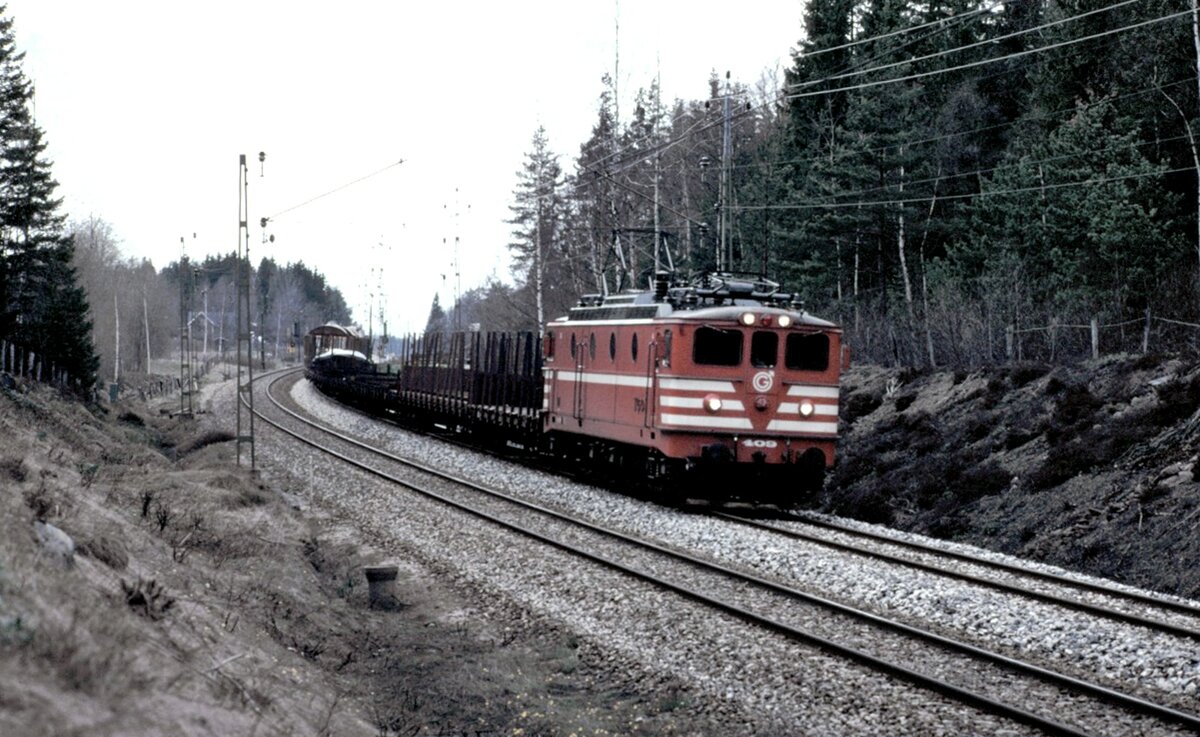 Foto von Kenth Öhlin in Sammlung von Karl Sauerbrey: TGOJ Ma Nr.409 in Hallsberg im März 1979.