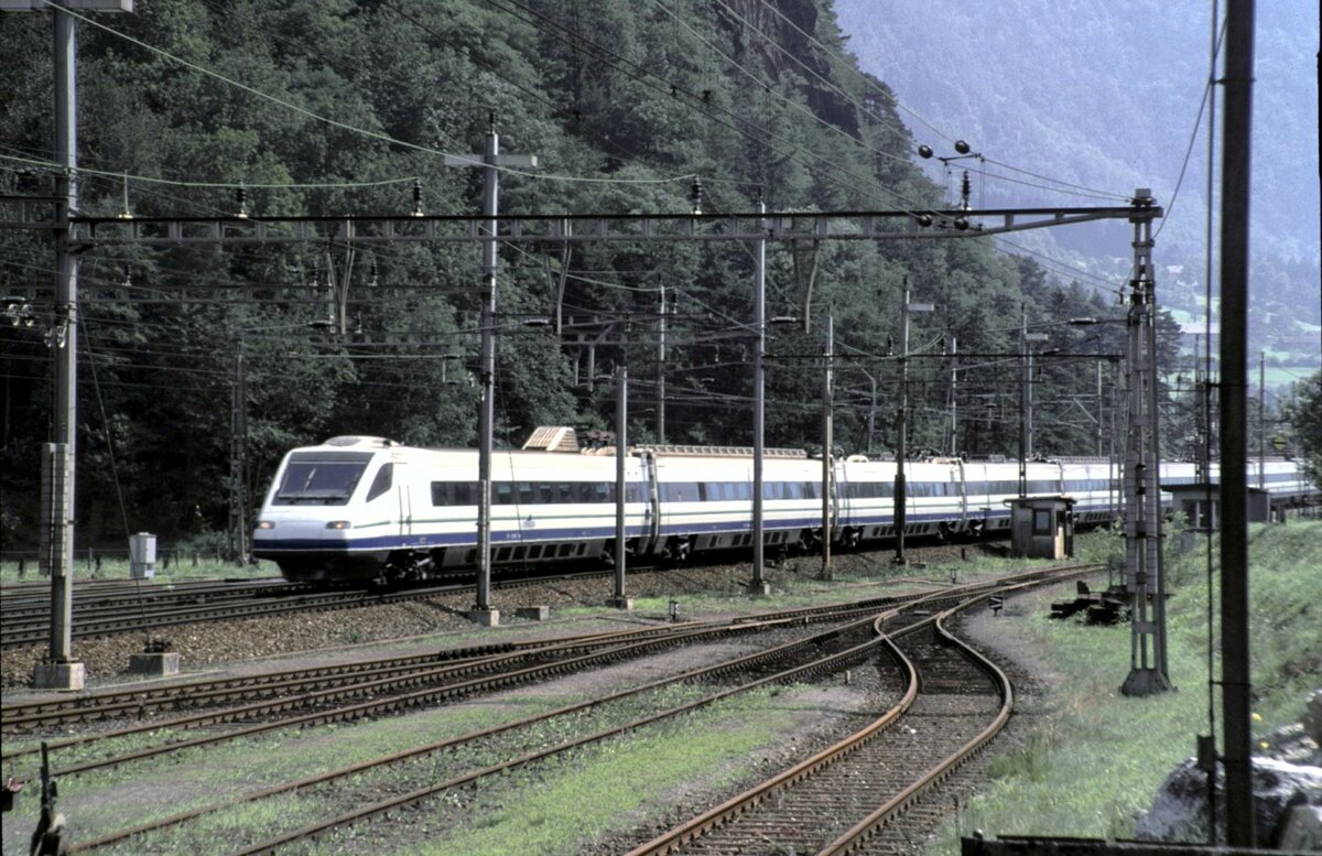 FS ETR 470 Cisalpin in Erstfeld am 30.08.1999.