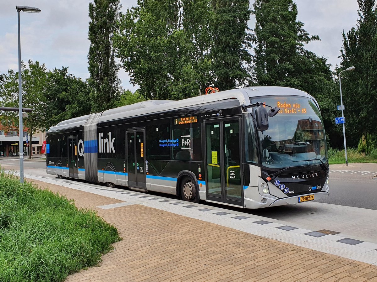 Groningen . 2020-07-19 . Qbuzz . 7410 (7401-7449) . 77-BPB-9 . 2019 . Heuliez Bus . GX437 Electric