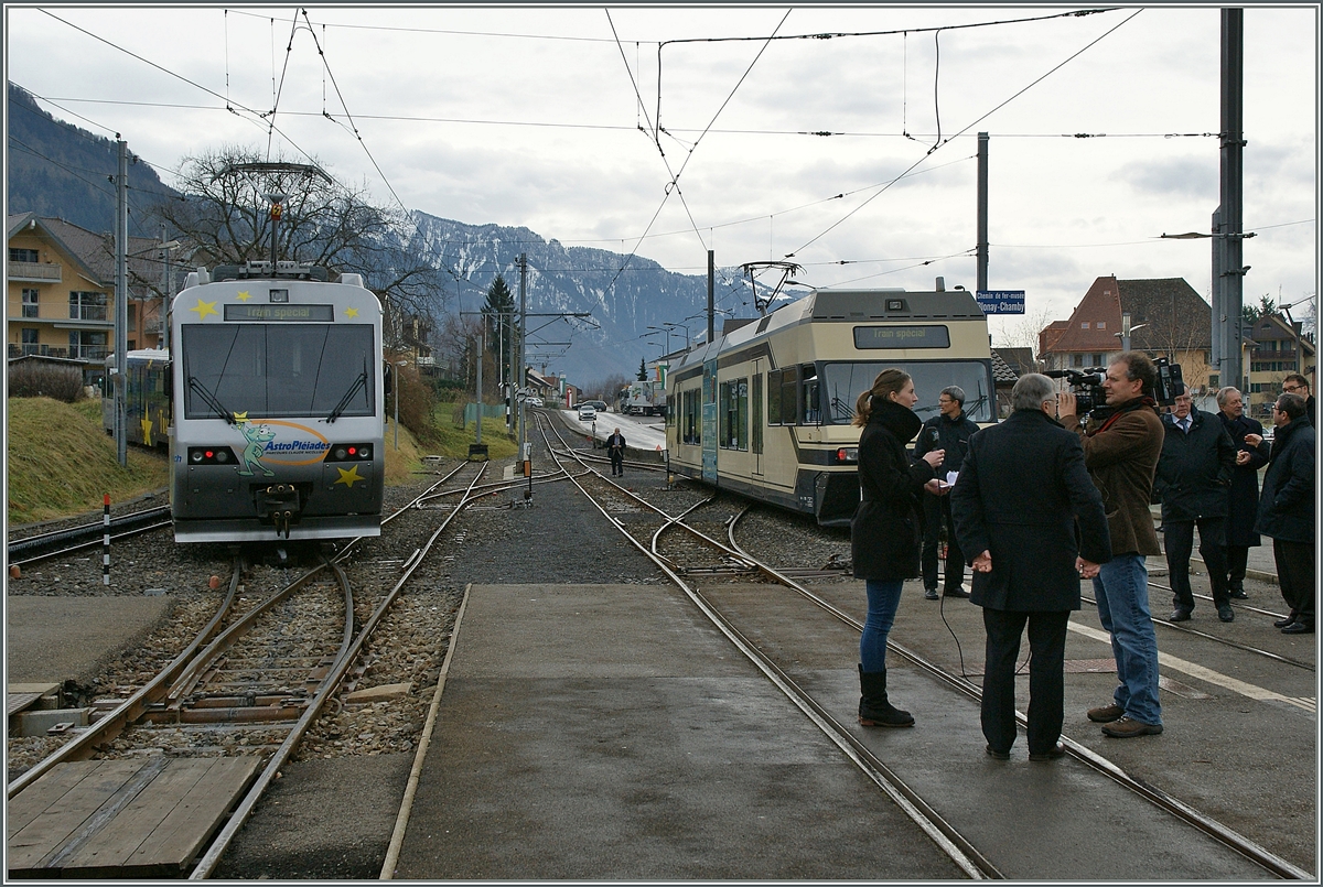 Grosser Bahnhof in Blonay und ein paar Worte für viel Geld: Abstimmungskompanie für die Finanzierung der Schweizer Bahnen. 

16. Jan. 2014