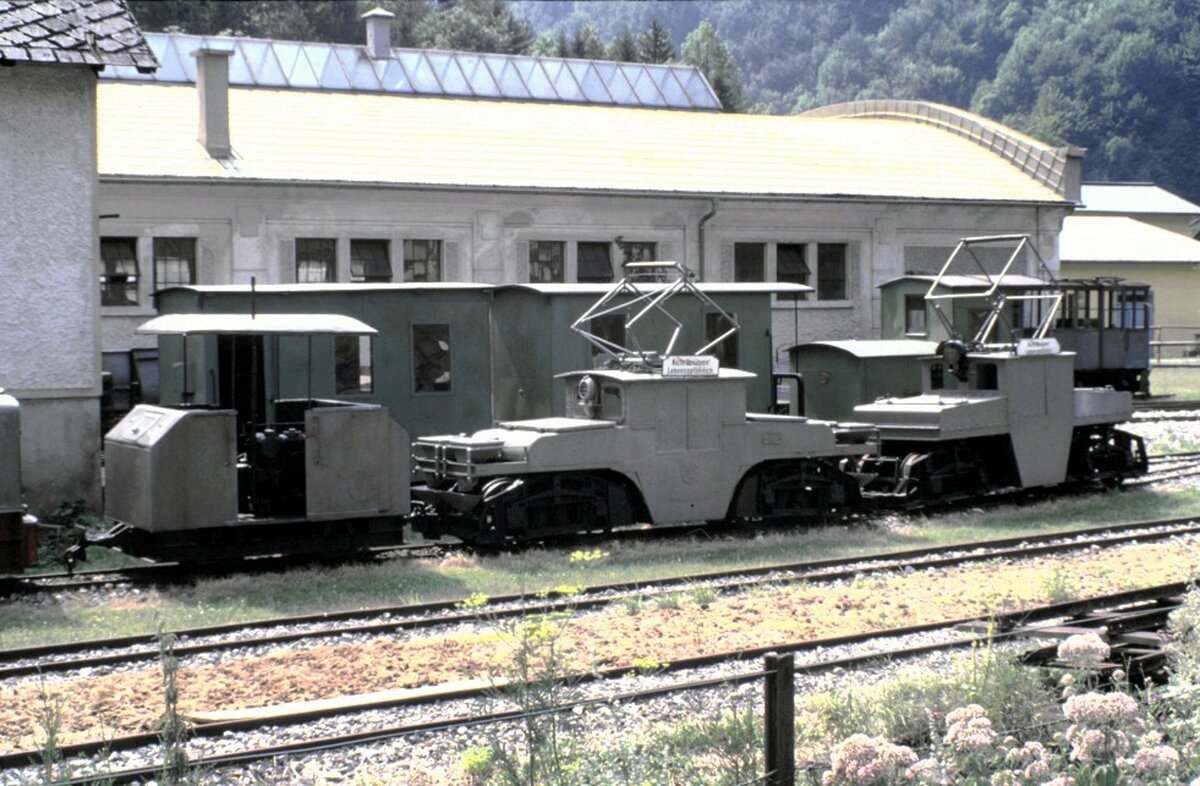 Grubenbahnloks im Lorenbahnmuseum in Freiland, sterreich am 08.08.1986.