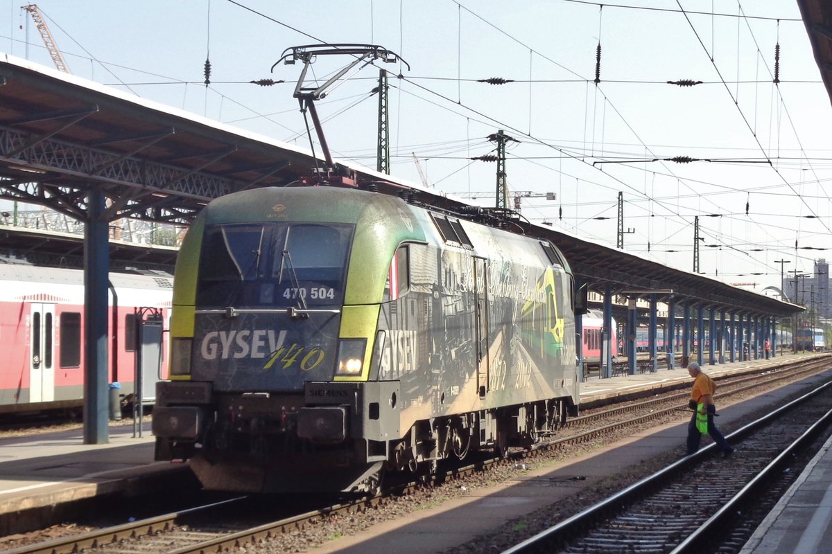 GySEV 470 504 lauft am 10 September 2018 um in Budapest-Keleti.