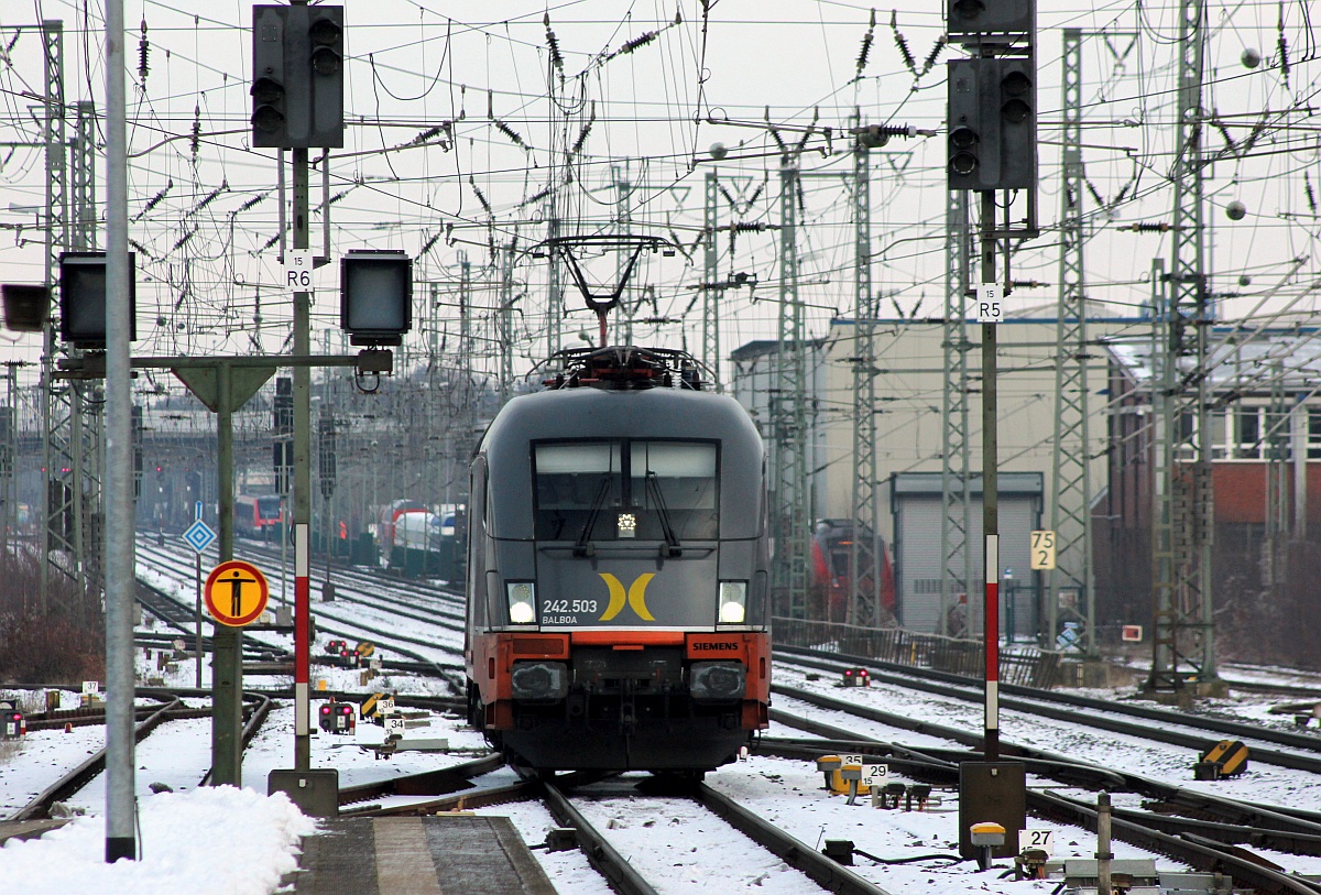 Hectors  Balboa  oder 242.503 solo unterwegs Richtung Süden. Neumünster 01.02.2021