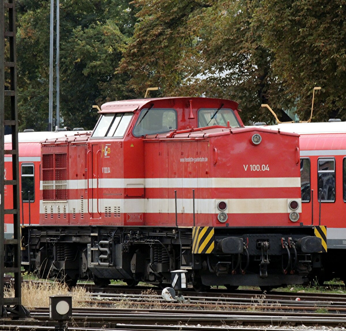 HGB V 100.04 (203 224-1 ex DR 112 374-4) in Ulm am 14.09.2013. 