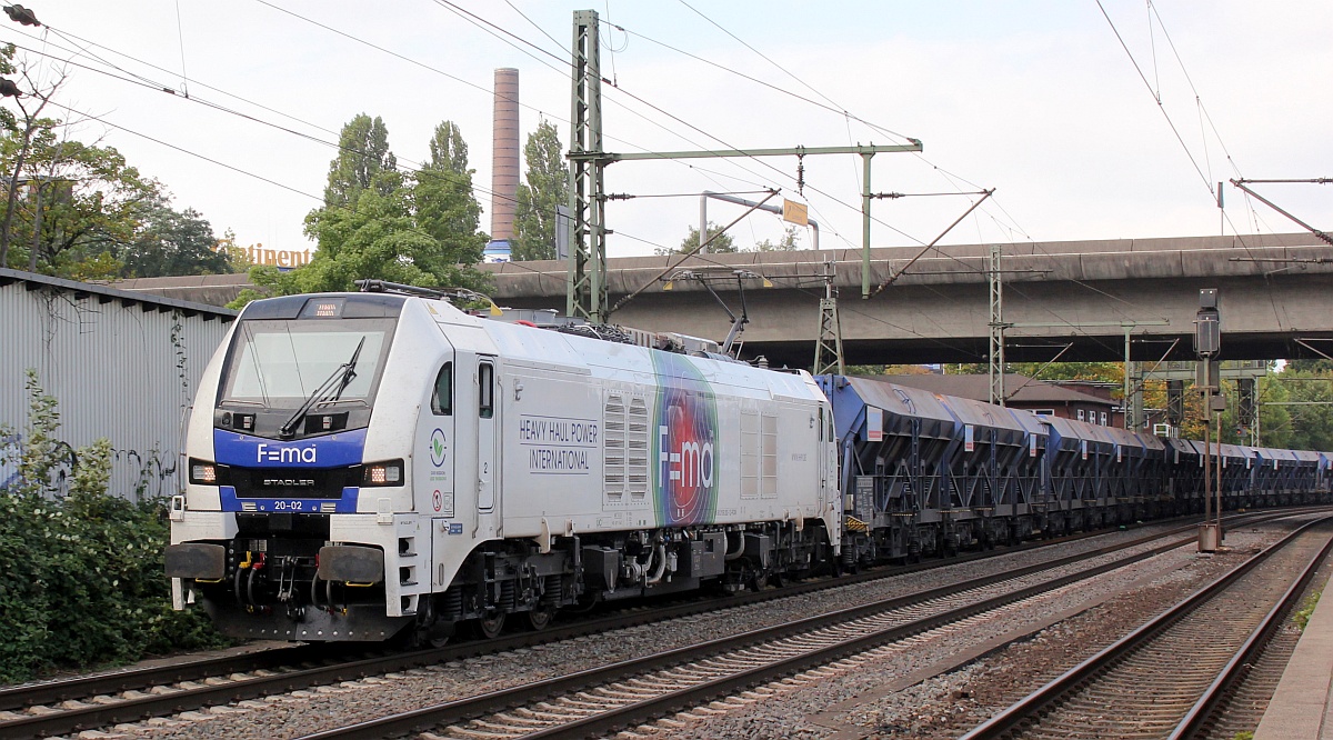 HHPI/RCM Stadler EuroDual 9080 2159 202-1 mit Baustoffzug Richtung Süden. HH-Harburg 03.10.2020