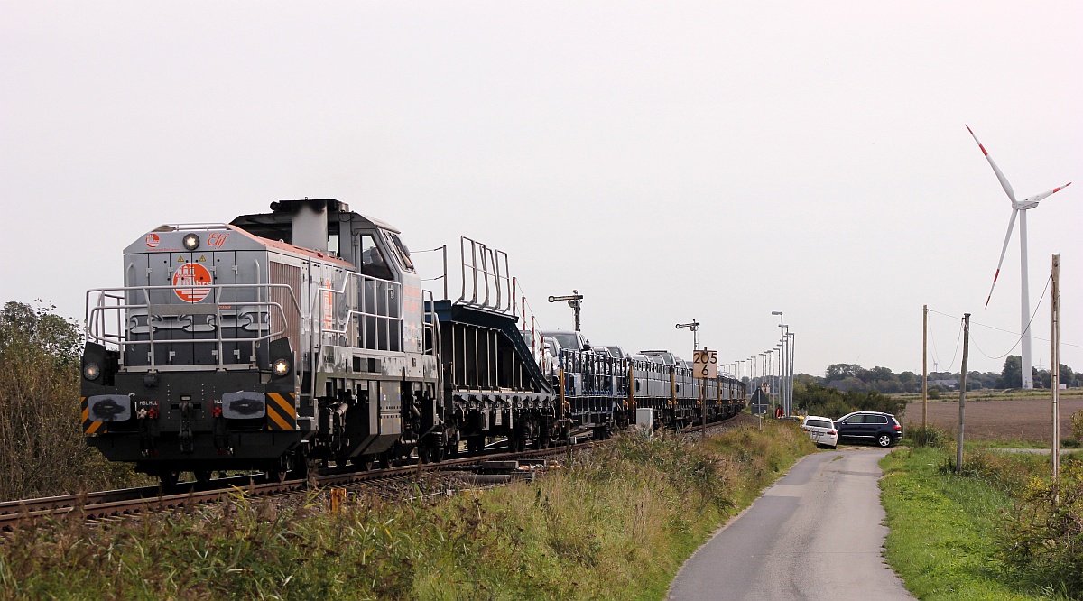 HSR DE18 4185 026-6 im Einsatz für RDC mit AZS nach westerland. Lehnshallig 19.09.2020