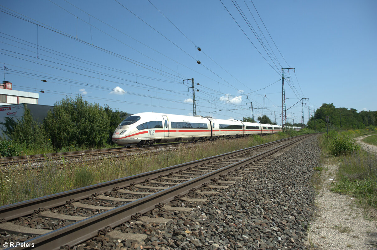 ICE 403 019-3 TZ314  Bergisch Gladbach  als ICE umgeleitet über Nürnberg Hohe Marter. 13.08.24