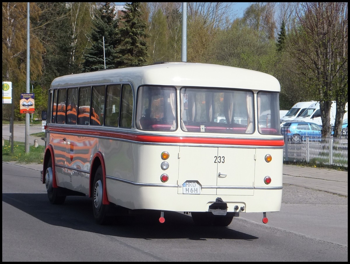 IFA H6B der Rostocker Straenbahn AG in Rostock.