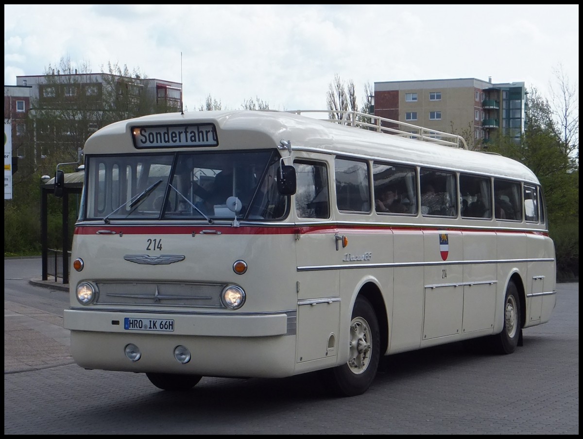 Ikarus 66 der Rostocker Straenbahn AG in Rostock.