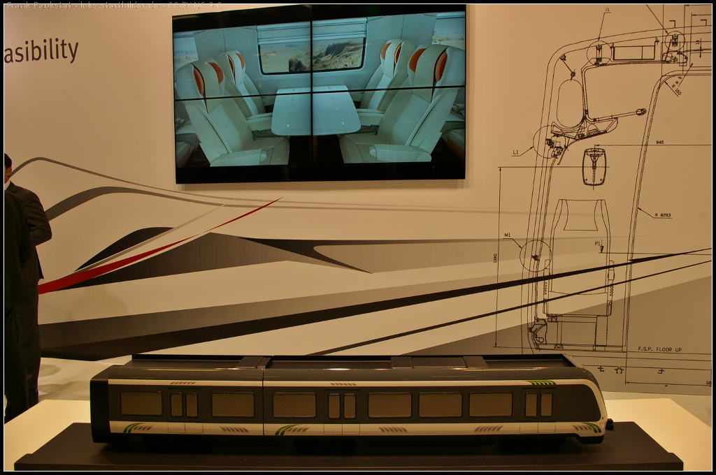 In Zusammenarbeit mit Ansaldo Breda entwickelte Giugiaro Design die Metro von Riyadh in Saudi Arabien. Ein Modell wurde auf dem Stand whrend der InnoTrans 2014 in Berlin gezeigt