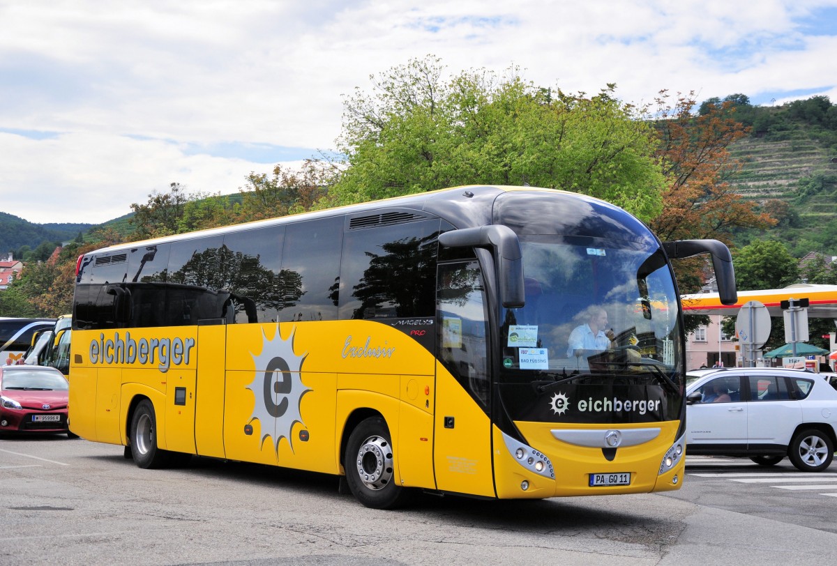 Irisbus Magelys Pro von Eichberger Reisen aus Deutschland am 12.Juli 2014 in Krems gesehen.