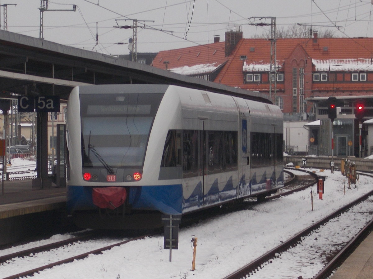 Kurzer Wechsel dann ging es f�r den UBB 646 107,am 22.Januar 2018,von Stralsund zur�ck nach Swinoujscie.