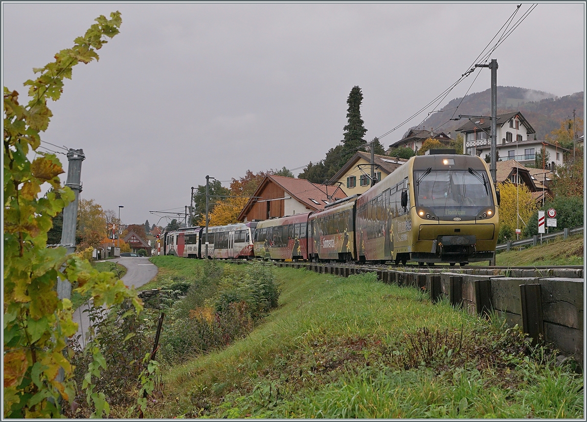  Lenker-Pedel  verkehren, wie ihr Name schon sagt in die Lenk und dies von Zweisimmen aus. Somit sind dieses Züge an der Riviera eher selten zu sehen, dass dann aber bei Planchamp gleich zwei Lenkerpendel zusammen gekuppt als PE 2111 von Zweisimmen nach Montreux unterwegs waren, war dann schon was besonders. 

23. Okt. 2020
