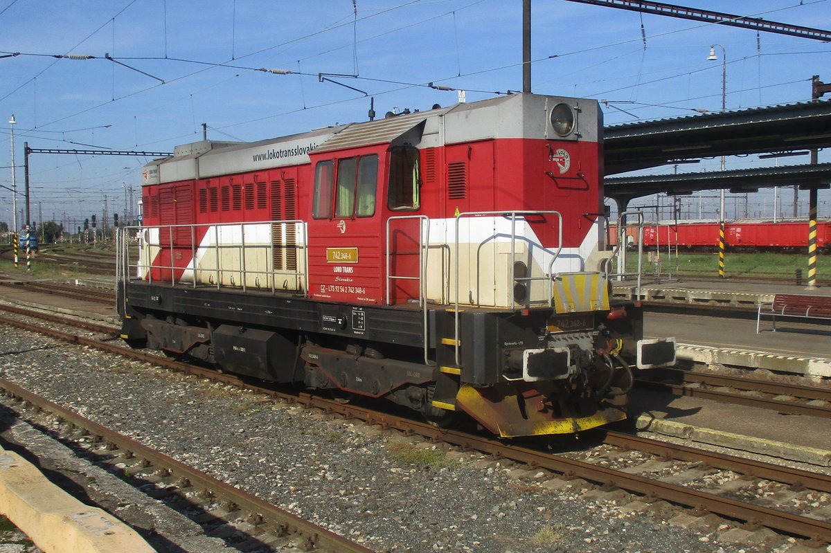 LokoTrans 742 348 steht am 12 September 2018 in Sturovo. 