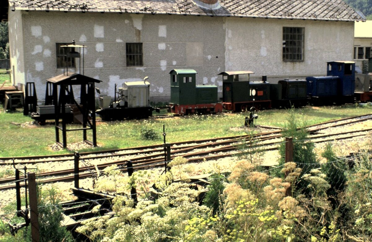 Lorenbahnmuseum in Freiland (Beginn der Semmeringbahn bei Payerbach) am 08.08.1986.