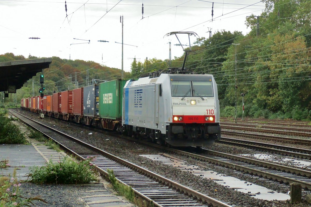 LTE 186 110 durchfahrt am 24 September 2018 Köln West.