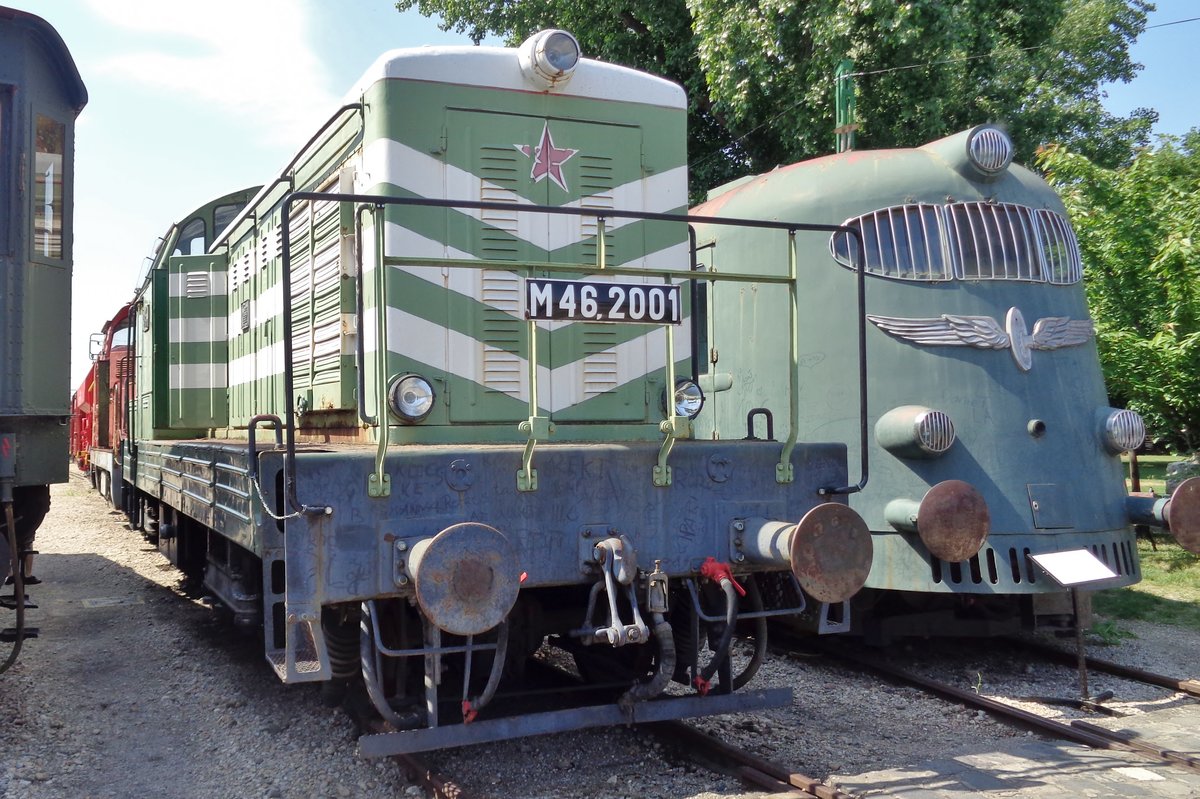 M46-2001 steht am 8 September 2018 ins Eisenbahnmuseum von Budapest.