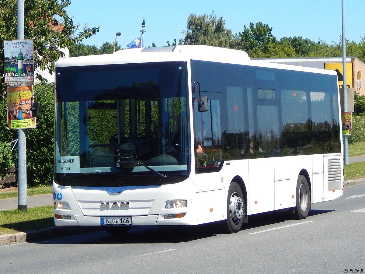 MAN Lion's City Midi Vorführbus aus Berlin in Sassnitz.