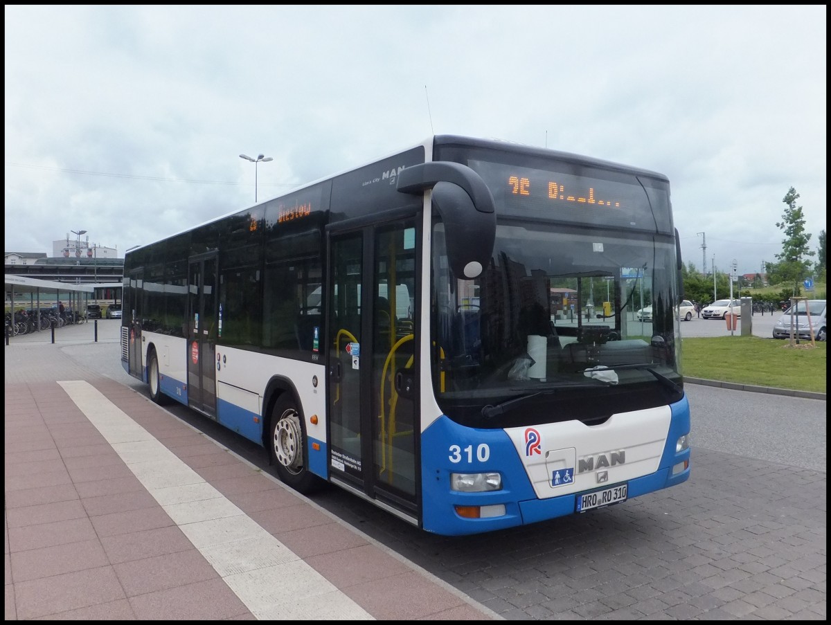 MAN Lion's City der Rostocker Stra�enbahn AG in Rostock.