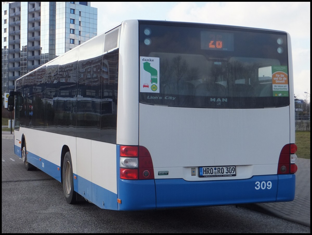 MAN Lion's City der Rostocker Stra�enbahn AG in Rostock.