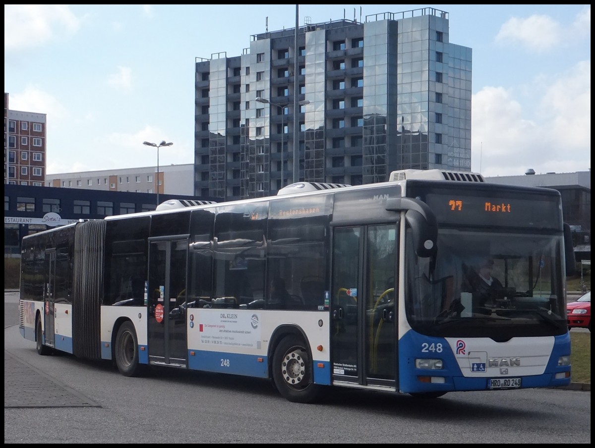 MAN Lion's City der Rostocker Stra�enbahn AG in Rostock.