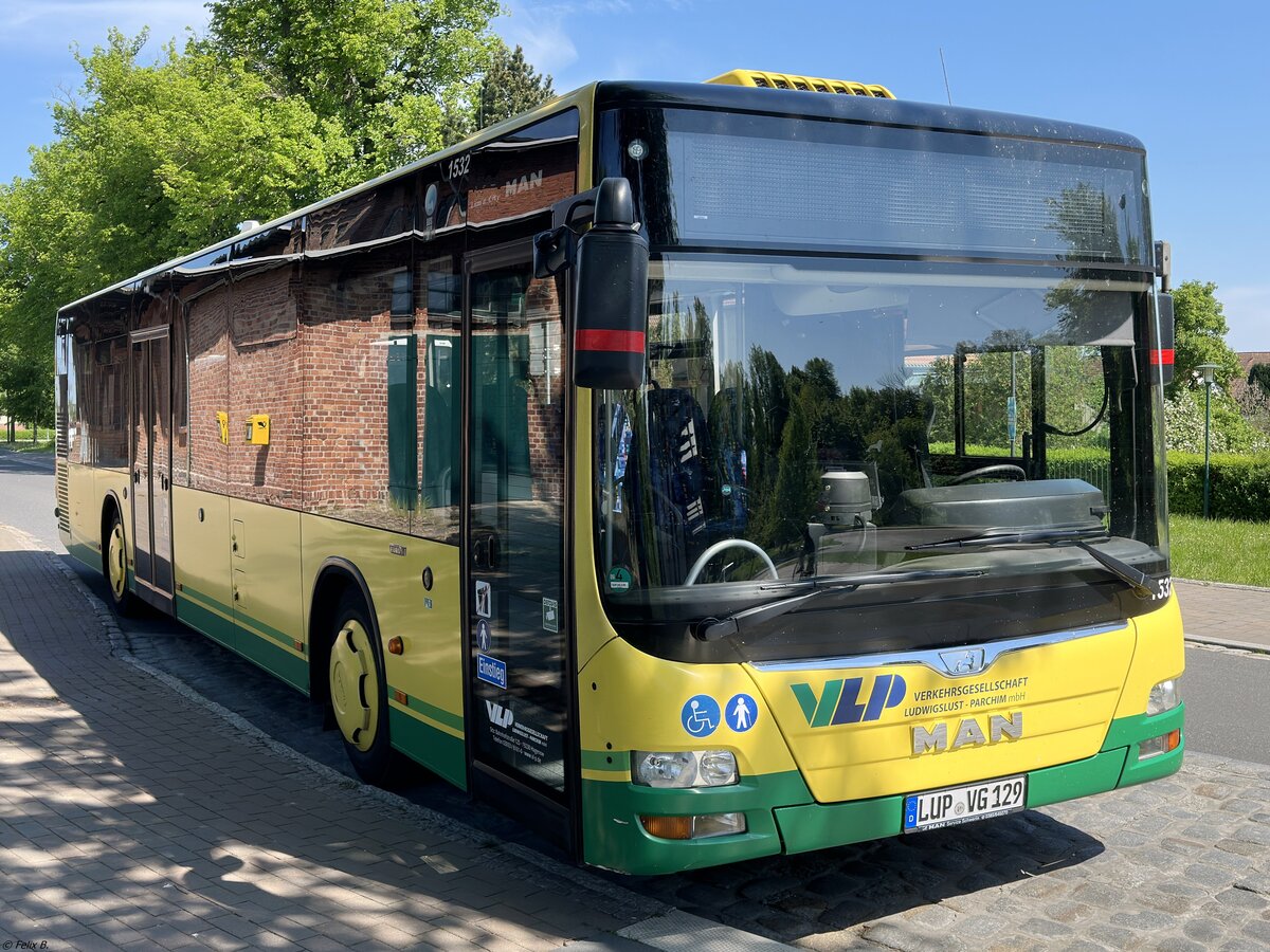 MAN Lion's City der Verkehrsgesellschaft Ludwigslust-Parchim mbH in Plau am See. 