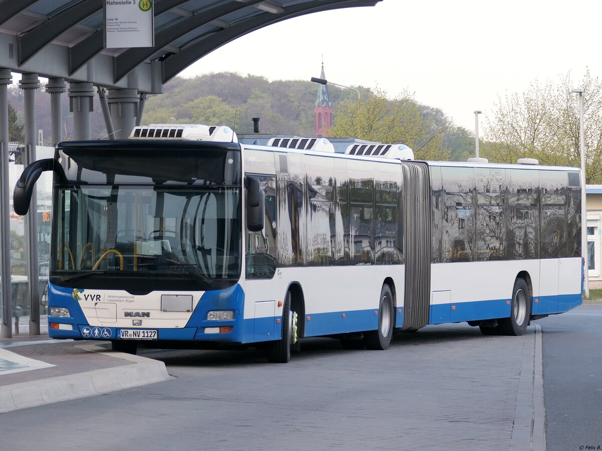 MAN Lion's City der VVR (ex Rostocker Straßenbahn AG (RSAG)) in Sassnitz.